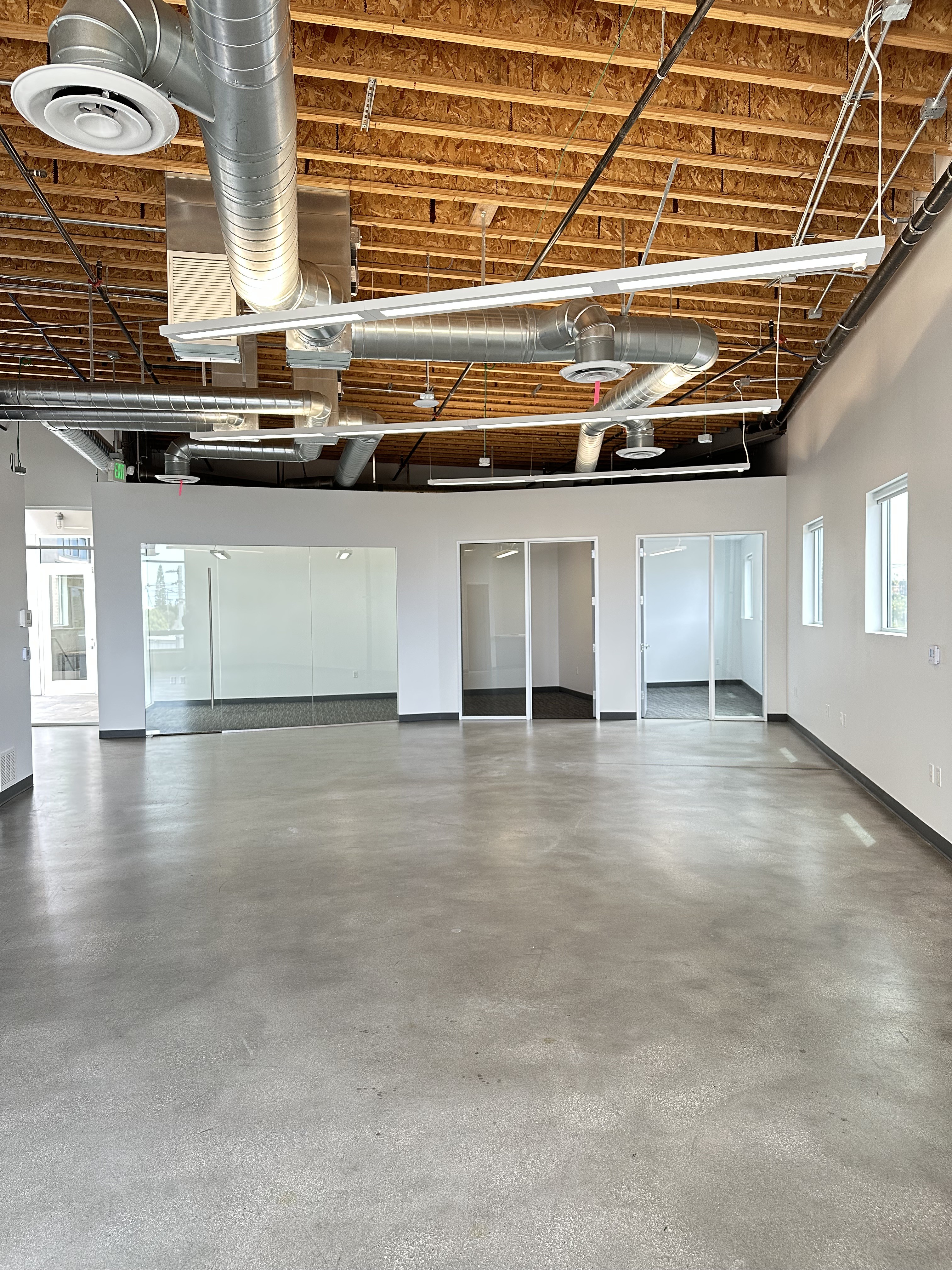 Building 2 open warehouse with exposed ceilings